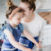 100% linen blue youth apron and adult apron Danielle Walker