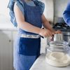 100% linen blue youth apron product image Danielle Walker