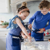 100% linen blue youth apron Danielle Walker