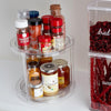 2 tier clear acrylic lazy Susan with food Danielle Walker