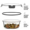 24 piece superior glass food storage containers set components diagram Danielle Walker