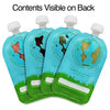WeeSprout Double Zipper Reusable Food Pouch - 6 Pack - 5 fl oz