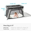 Lotus Travel Crib - Backpack Portable, Lightweight, Easy to Pack Play-Yard with Comfortable Mattress - Certified Baby Safe