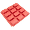 Freshware Silicone Mold, Soap Mold for Pudding, Muffin, Loaf, Brownie, Cornbread, and Cheesecake, Mini, 12-Cavity