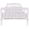 Big Oshi contemporary design toddler & kids bed - sturdy wooden frame for extra safety - modern slat design - great for boys and girls - full bed frame with headboard in white - footer Danielle Walker