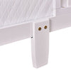 Big Oshi contemporary design toddler & kids bed - sturdy wooden frame for extra safety - modern slat design - great for boys and girls - full bed frame with headboard in white - leg close up Danielle Walker
