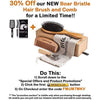 Boar bristle hair brush set - curved and vented detangling hair brush - discount code Danielle Walker