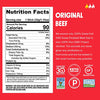 Chomps grass fed original beef jerky snack sticks - keto, paleo, whole 30 approved, non-GMO, gluten free, sugar free, high protein, 90 calorie snacks - 1.15 oz. meat stick - nutrition facts Danielle Walker