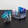 Divided lazy susan product shot filled with craft supplies Danielle Walker