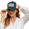 Eat well feel great dark teal and mesh hat Danielle Walker
