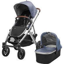  2018 UPPA baby vista stroller - Henry in blue marl, silver, and saddle leather Danielle Walker 