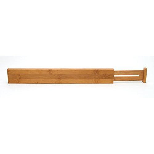 Lipper International 8896 Bamboo Wood Custom Fit Adjustable Kitchen Drawer Dividers, Set of 2