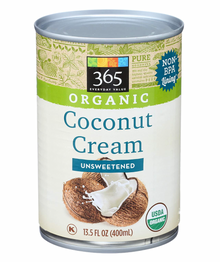  365 by Whole Foods Market unsweetened organic coconut cream 13.5 fl. oz. can Danielle Walker