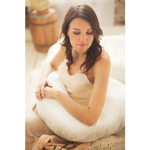 Leachco Snoogle Original Maternity/Pregnancy Total Body Pillow, Ivory
