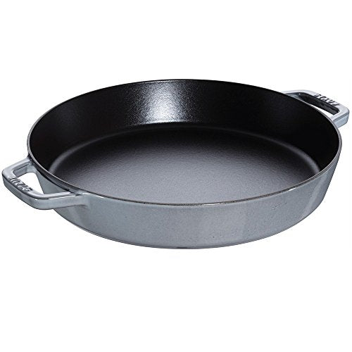 Staub Double Handle Fry Pan, Graphite Grey, 13"