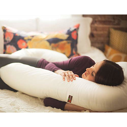 Leachco Snoogle Original Maternity/Pregnancy Total Body Pillow, Ivory