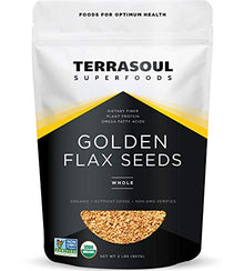  Terrasoul Superfoods Organic Golden Flax Seeds, 2 Lbs - Fiber | Protein | Omega Fats