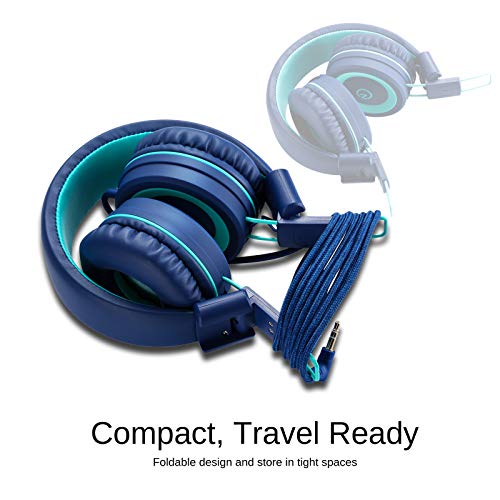 Kids Foldable Headphones - Smartphones/School/Kindle/Airplane Travel/Plane/Tablet
