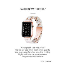  Light Apple Watch Band - Fashion Resin iWatch Band Bracelet Compatible with Copper Stainless Steel Buckle for Apple Watch Series 5 Series 4 Series 3 Series 2 Series1 (Nougat White, 38mm/40mm)