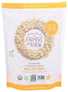  ONE DEGREE ORGANIC FOODS Organic Sprouted Rolled Oats, 24 OZ