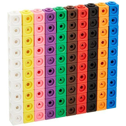 Learning Resources MathLink Cubes, Homeschool, Educational Counting Toy, Math Cubes, Linking Cubes, Early Math Skills, Math Manipulatives, Set of 100 Cubes, Ages 5+