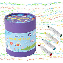  KIDDYCOLOR 36 Colors Markers for Kids Washable Coloring Markers Conical Tip Broad Line Markers for Childrens