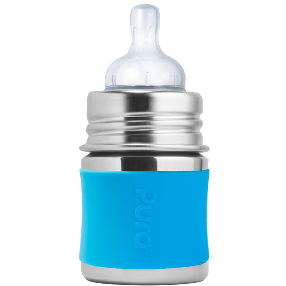 Pura Kiki 5 oz / 150ml Stainless Steel Anti-Colic Infant Bottle