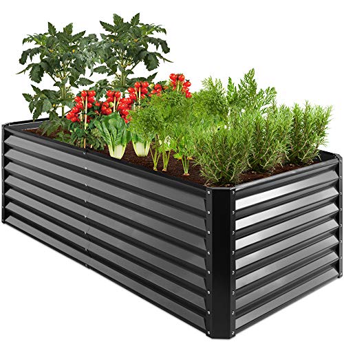 Best Choice Products 6x3x2ft Outdoor Metal Raised Garden Bed