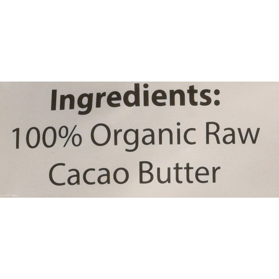 Raw Organic Cacao Butter, 16oz, The Raw Food World