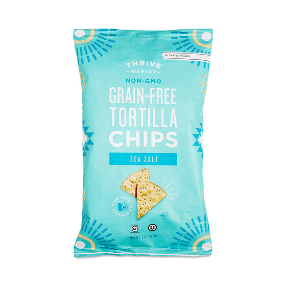 Non-GMO Grain-Free Tortilla Chips, Sea Salt