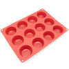 Freshware Silicone Mold for Pudding, Muffin, Cupcake, Brownie, Cornbread and Soap, 12-Cavity