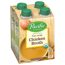  Pacific Foods Organic Free Range Chicken Broth, 8-Ounce Cartons, 4-Pack