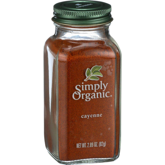 Simply Organic Cayenne Pepper Certified Organic, 2.89 oz Containers