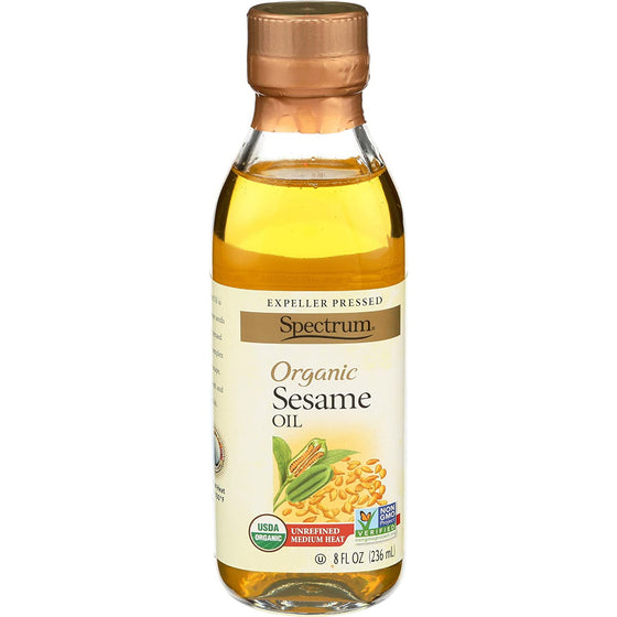 Spectrum Naturals Oil Sesame Unrefined, 8 oz