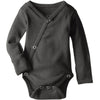 L'ovedbaby Unisex-Baby Organic Cotton Kimono Long Sleeve Bodysuit, Gray, 3/6 Months