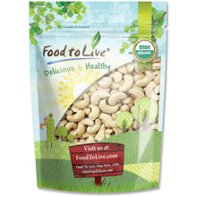  Organic Raw Cashews by Food to Live (Non-GMO, Whole, Unsalted, Bulk) - 8 Ounces