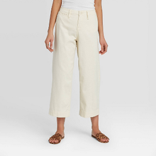  Women's High-Rise Wide Leg Cropped Pants - A New Day