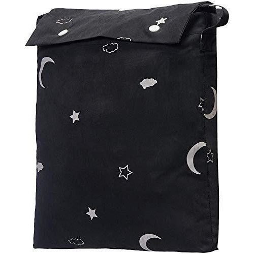 Amazon basics portable baby travel window blackout blind shades with suction cups in black with moons and stars packaging Danielle Walker