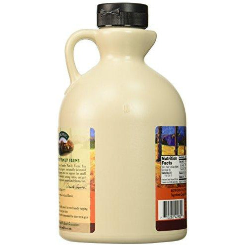 Coombs family farms 32 fl oz. maple syrup, organic, grade A, dark color, robust taste - side Danielle Walker