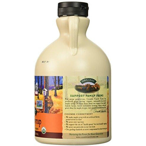 Coombs family farms 32 fl oz. maple syrup, organic, grade A, dark color, robust taste - support family farms excerpt Danielle Walker