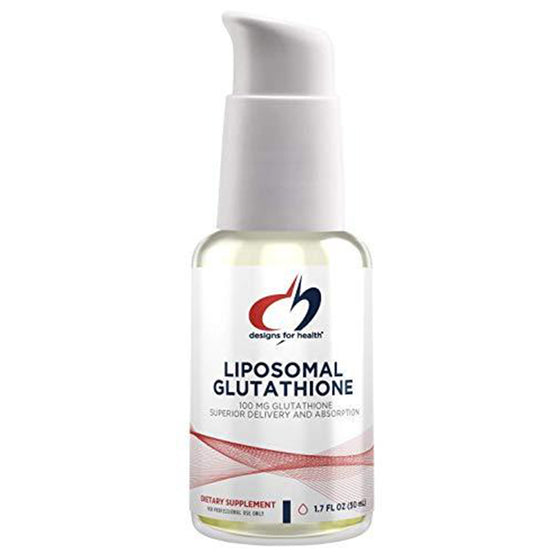 Designs for health liposomal glutathione - 100mg reduced sublingual formula lemon peppermint flavor 50 servings Danielle Walker