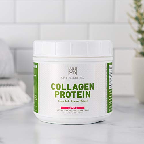 Dr. Amy Myers collagen peptides protein powder unflavored grass-fed collagen protein powder, non-GMO, gluten free, keto friendly - supports hair, skin, nails, bone and joint health Danielle Walker