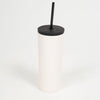 Eat well feel great 24oz white tumbler with a straw lid Danielle Walker