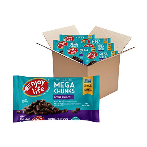 Enjoy Life 6 pack of semi-sweet, dirt free vegan mega chunk chocolate chips Danielle Walker