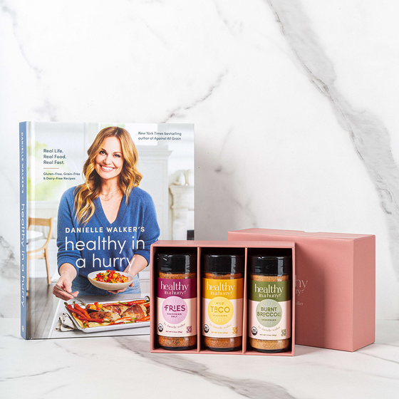 Healthy In A Hurry autographed cookbook plus Danielle's favorite seasoning blend bundle box Danielle Walker