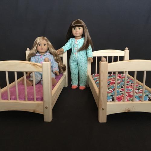 Stackable Bed for American Girl & All Other 18" Dolls - White Pine - Unfinished