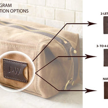  Personalized Dopp Kit: Expandable Men's Toiletry Bag, Monogrammed Made in USA