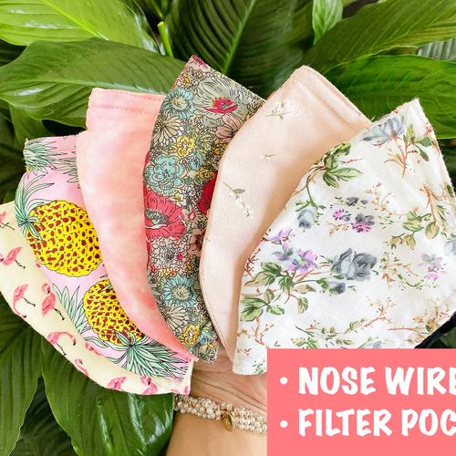 Nose Wire Muslin Cotton Filter Pocket 4 Layers Face Mask | Reusable and Washable | Protective Dust Mask | Free Shipping Bewell Bewellgroup