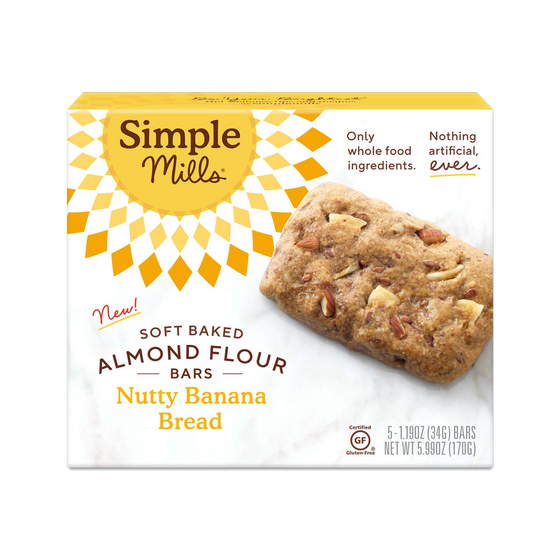 Soft Baked Almond Flour Bars, Nutty Banana Bread